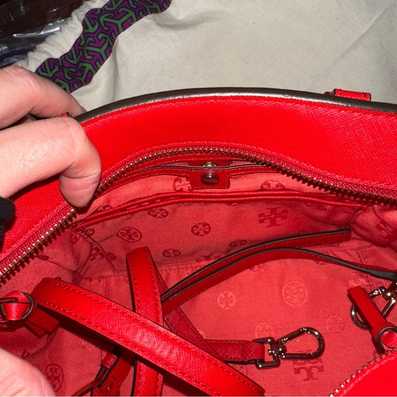 Red Tory Burch Women's two way Handbag - Picture 6 of 10